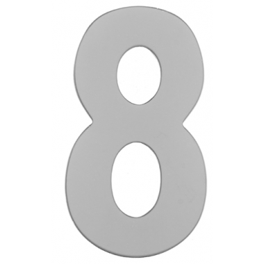 Номер дверной "8" металл хром